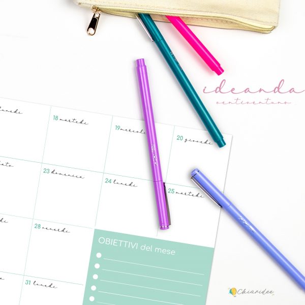 planner mensile Ideanda Ideanda vista mensile